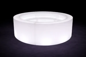 LED Theke rund mieten