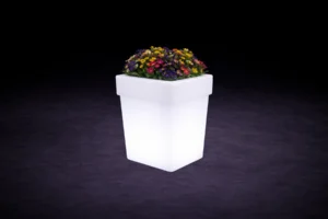 LED Blumentopf eckig mieten
